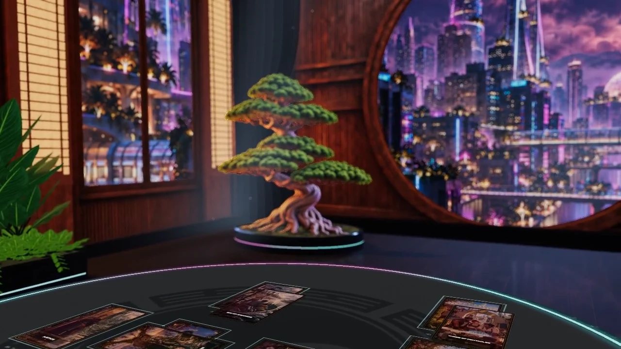 The Dojo room and round Tarot table.